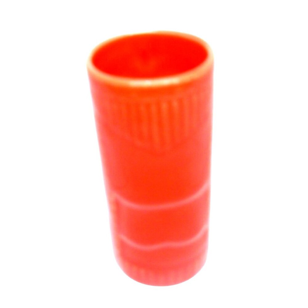 Belize Tiki Mug Shot Glass Ceramic Orange Polynesian Style Drinkware Chiki Vtg - Picture 5 of 5